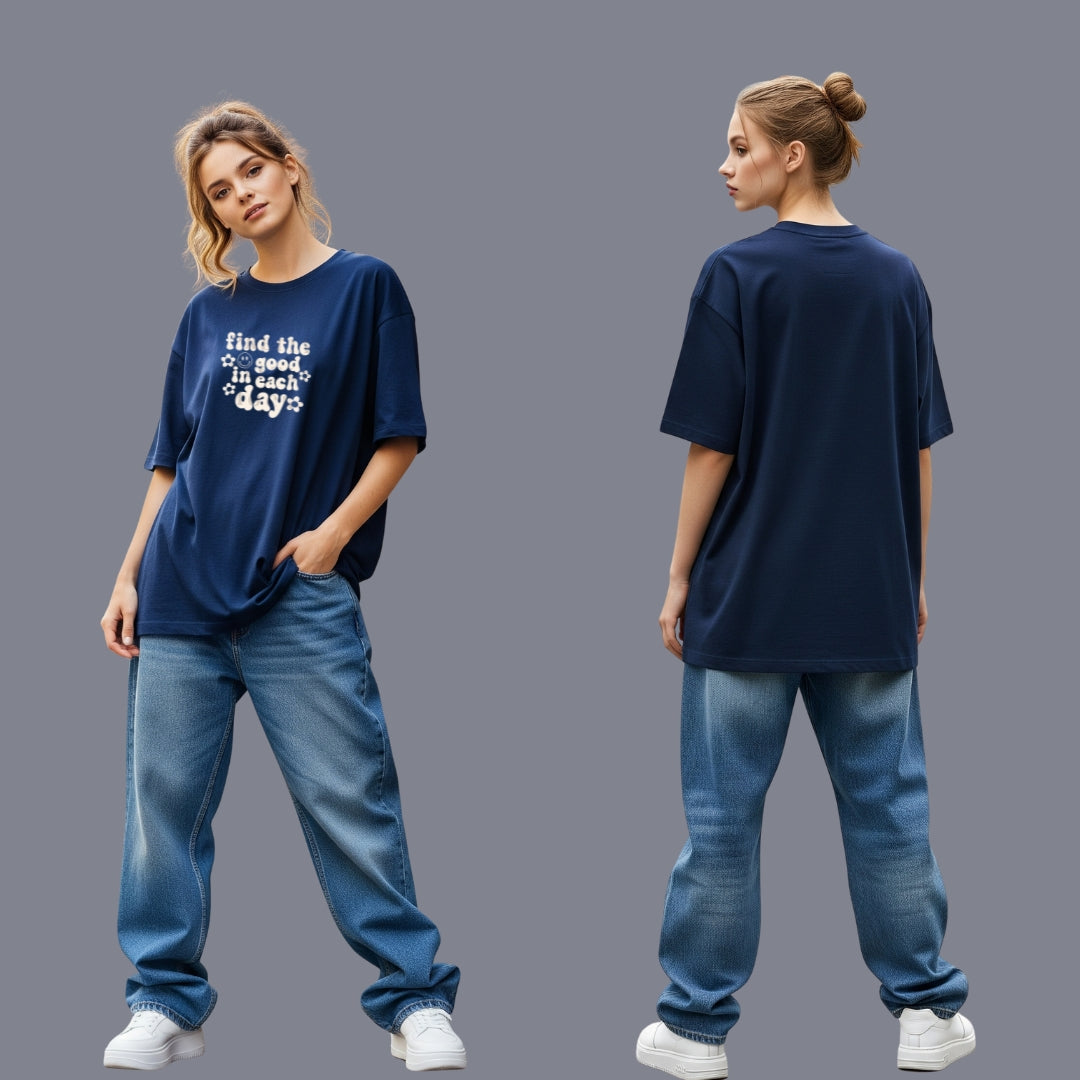 Snazzik Oversized T-Shirt – Find the Good in Each Day