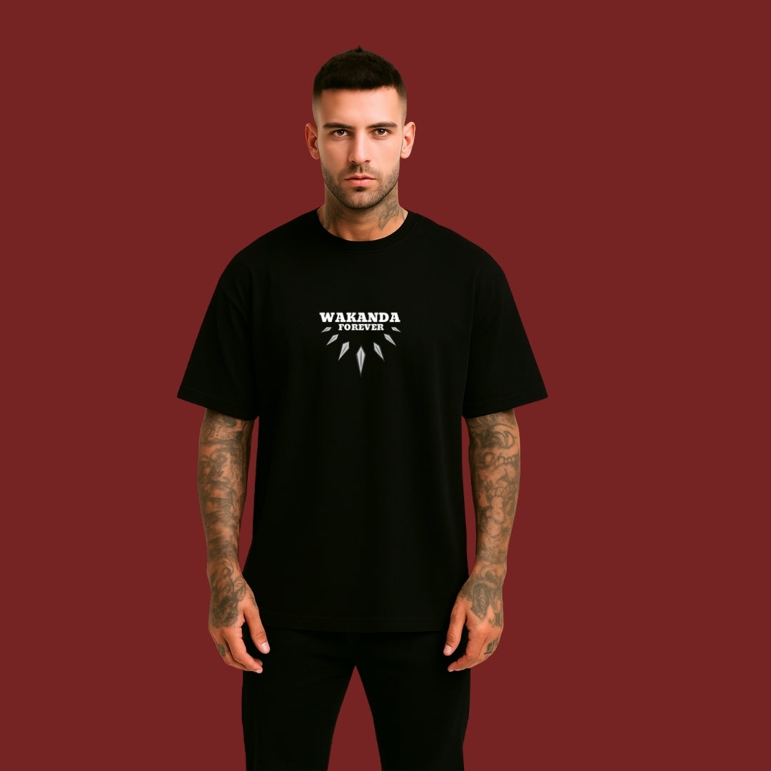 Black Panther Oversized Graphic T-Shirt – Streetwear Anime Style