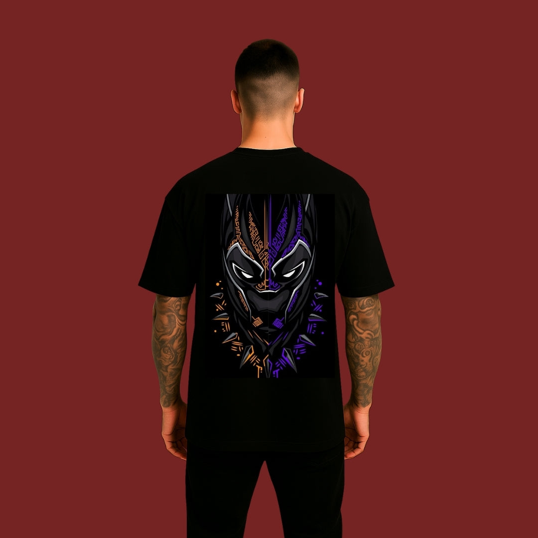Black Panther Oversized Graphic T-Shirt – Streetwear Anime Style