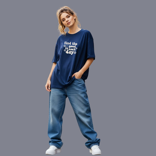 Snazzik Oversized T-Shirt – Find the Good in Each Day