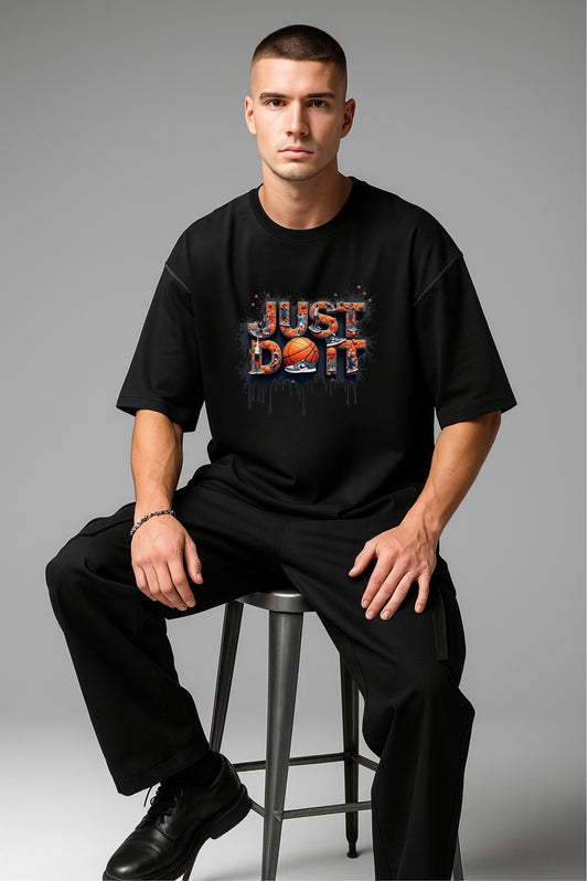 Just Do It' Basketball Graphic Tee for Men