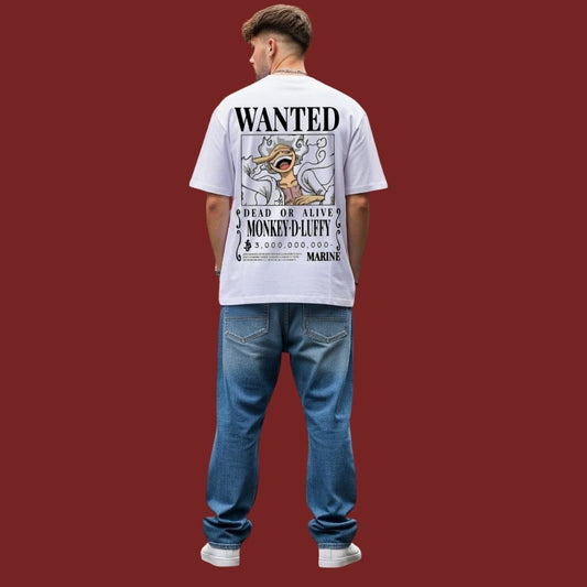 Luffy Wanted Poster Graphic Streetwear Tee