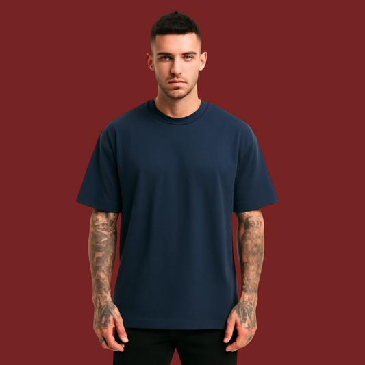 Snazzik Navy Blue Oversized T-Shirt