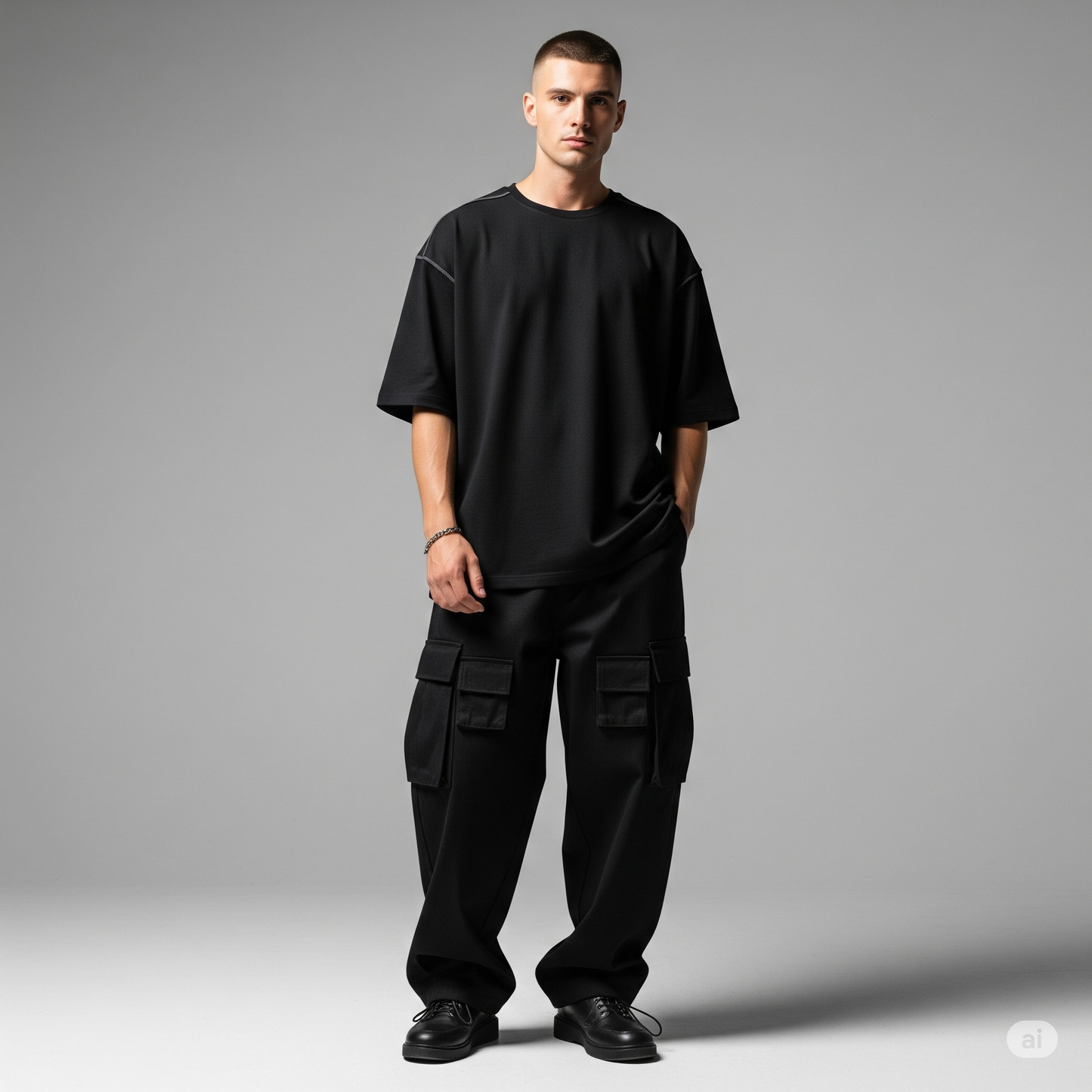 Snazzik Black Oversized T-Shirt