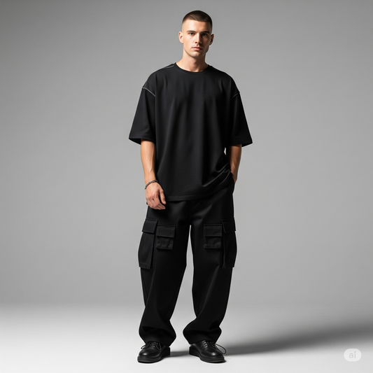 Snazzik Black Oversized T-Shirt