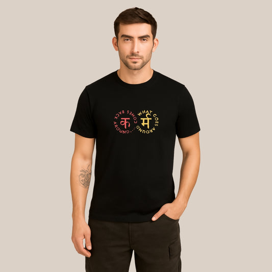 Snazzik "Karma" Graphic Black T-Shirt