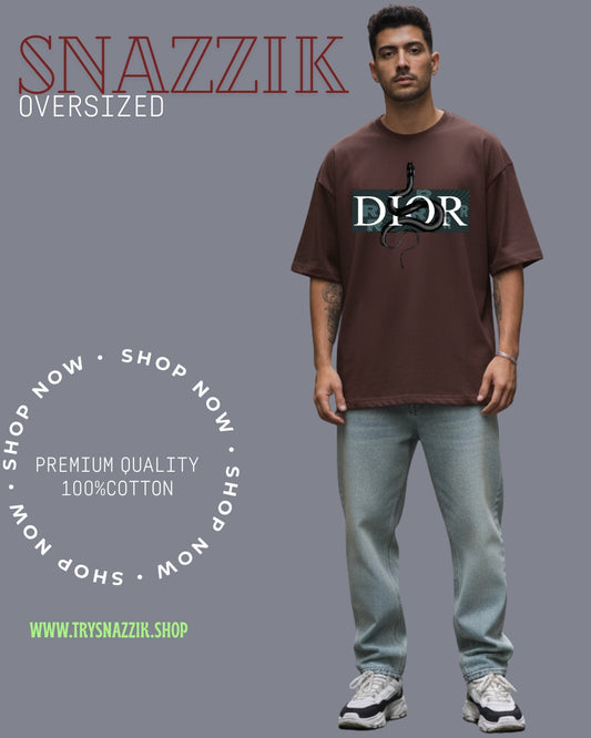Snake Dior Graphic Oversized Tee