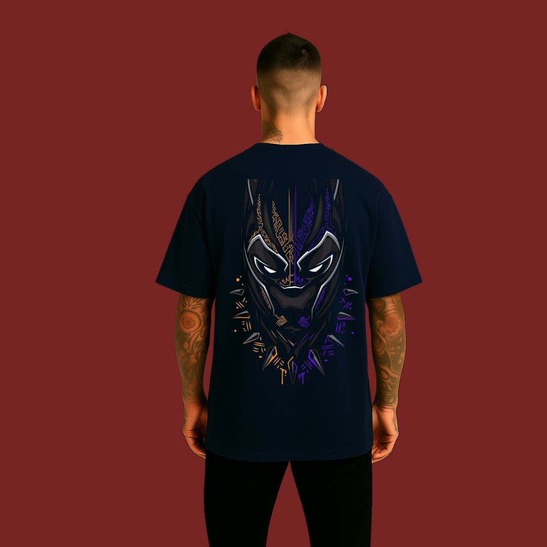Black Panther Oversized Graphic T-Shirt – Streetwear Anime Style